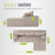 Sofa Coredo mit Cord Bezug & Dekokissen