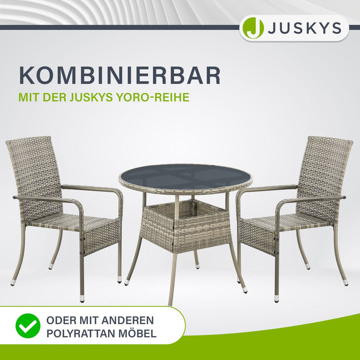 Runder Polyrattan Gartentisch Yoro