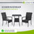 Eckiger Polyrattan Gartentisch Yoro