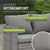 2in1 Polyrattan Gartenmöbel Jamaika
