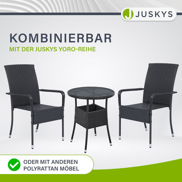 Runder Polyrattan Gartentisch Yoro