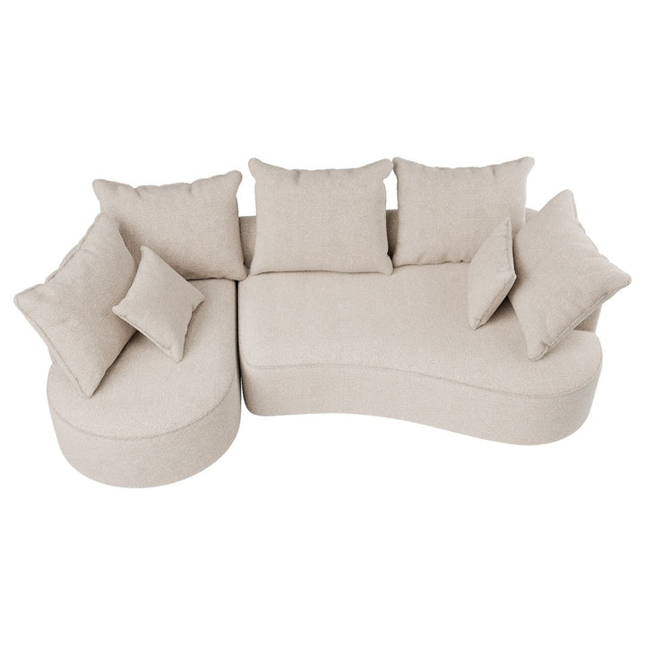 Sofa Tirano mit Ottomane & Dekokissen