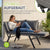 Polyrattan Multifunktionsbank Calvia Schwarz/Grau/Creme