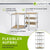 Eckregal Corner Basic 180 x 70 x 40 cm