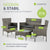 Polyrattan Sitzgruppe Fort Myers