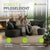 Sofa Tirano mit Ottomane & Dekokissen