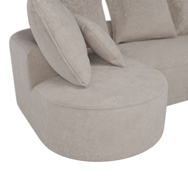 Sofa Tirano mit Ottomane & Dekokissen