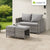 2in1 Polyrattan Gartenmöbel Jamaika