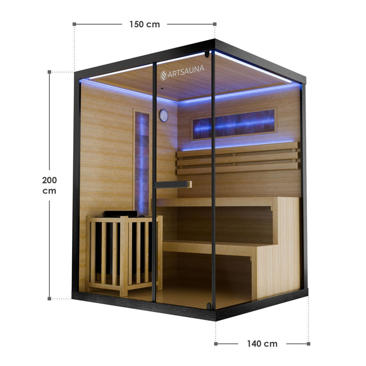 Traditionelle Sauna Vantaa - Schwarz