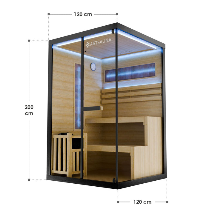 Traditionelle Sauna Vantaa - Schwarz