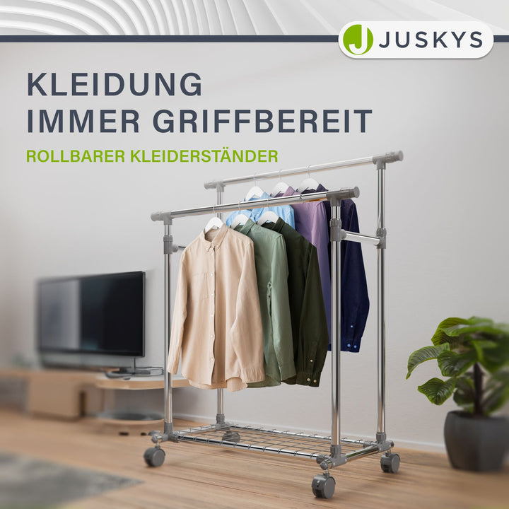 Metall Kleiderständer auf Rollen
