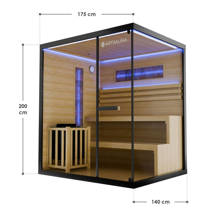 Traditionelle Sauna Vantaa - Schwarz