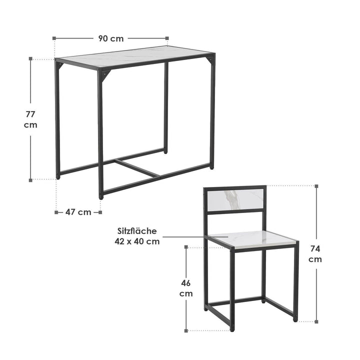 Küchentisch Set 3-teilig