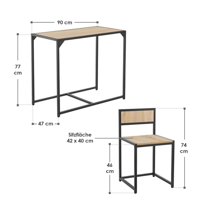 Küchentisch Set 3-teilig