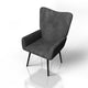 Ohrensessel mit optionalem Hocker Odense