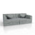 Kindersofa Kayo mit Cord Bezug & Kissen