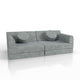 Kindersofa Kayo mit Cord Bezug & Kissen