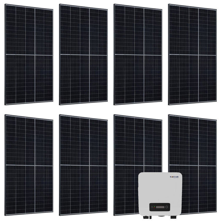 Solaranlage Set mit 8 Risen 410 W Solarpaneele & Wechselrichter