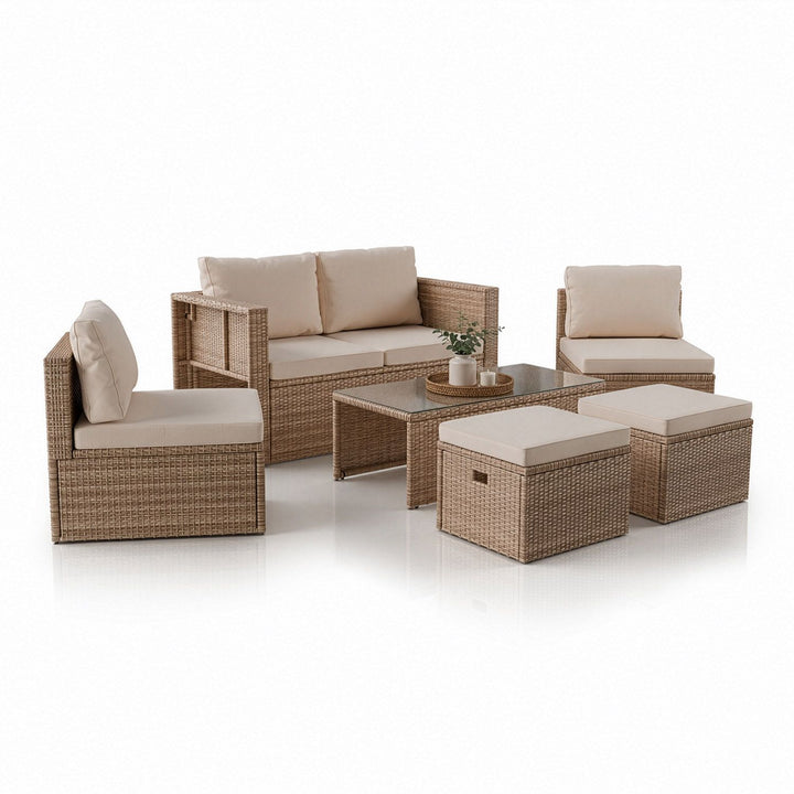 lounge set mit aufbewahrung Rattan Lounge Set Salou günstig online kaufen