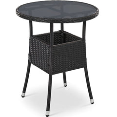 Runder Polyrattan Gartentisch Yoro