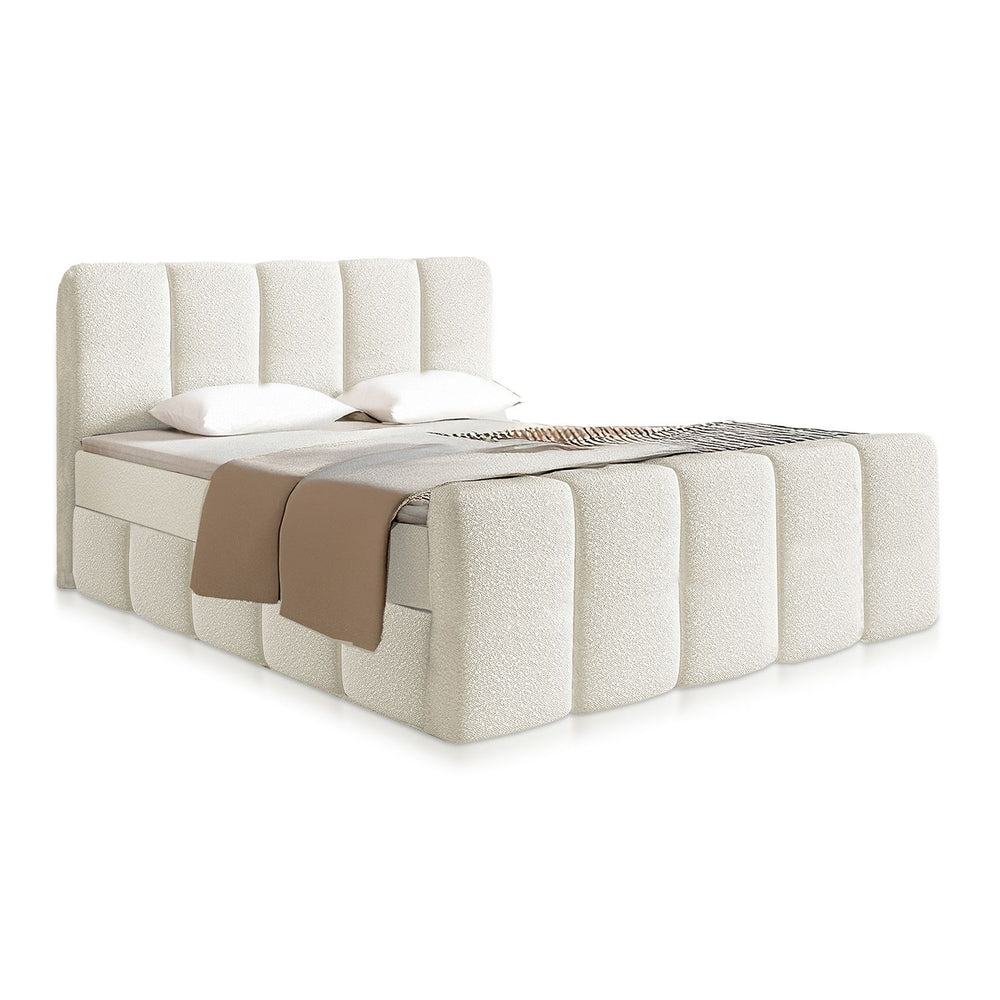 Boxspringbett Manitoba - Bouclé-Stoff