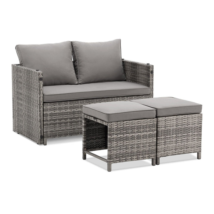 Polyrattan Gartenmöbel Set 2in1 Jamaika