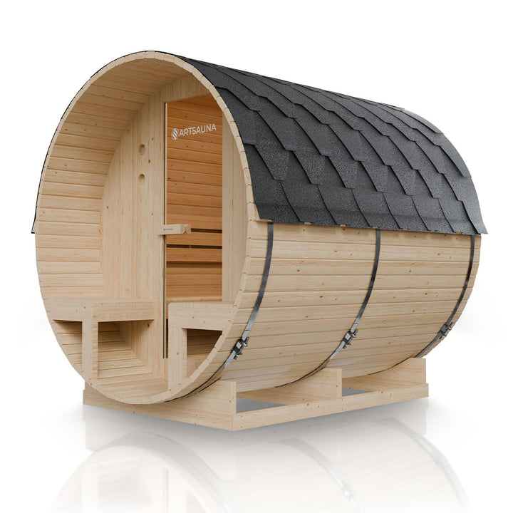 Fasssauna Spitzbergen mit Saunaofen