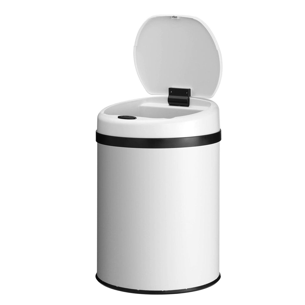 Juskys Mülleimer, 30 L Volumen, mit Sensor, geräuscharmes Öffnen / Schließen, rostfrei