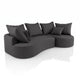 Sofa Tirano mit Ottomane & Dekokissen