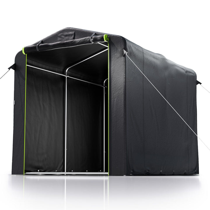 gerätezelt dauercamping Gerätezelt wetterfest mit aufrollbarer Tür