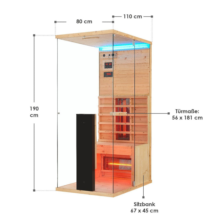 Infrarotkabine Kolari 125 mit Vollspektrumstrahler