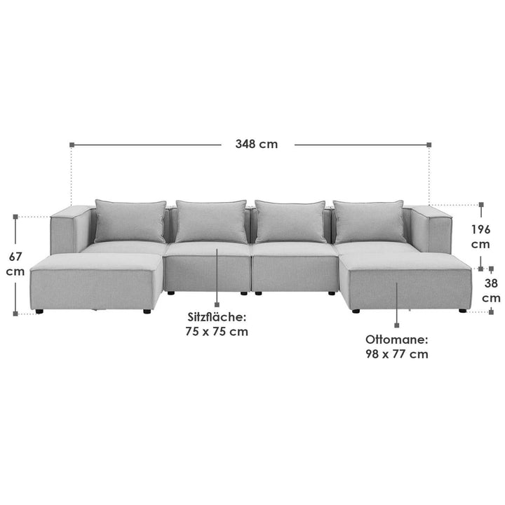 Modulares Sofa Domas XXL - Wohnlandschaft