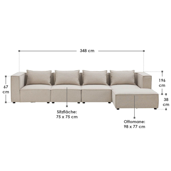 Modulares Sofa Domas XL - 4 Sitzer