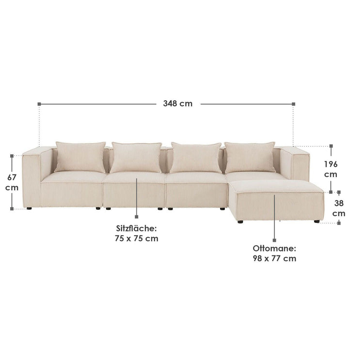 Modulares Sofa Domas XL - 4 Sitzer