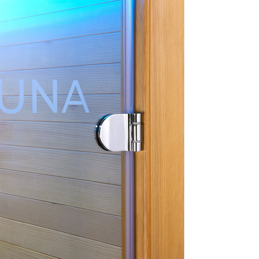 Artsauna Infrarotkabine Nyborg S120K Dual Technologie, für 2 Personen, Hemlock-Holz, HiFi-System, Ionisator, LED-Farblicht