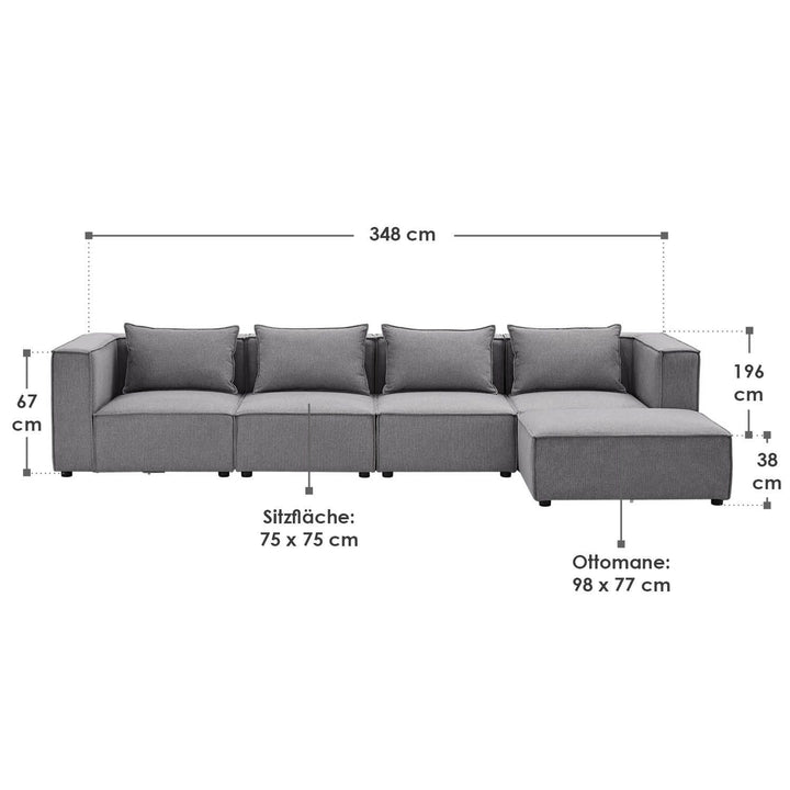 Modulares Sofa Domas XL - 4 Sitzer