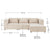 Modulares Sofa Domas L - 3 Sitzer