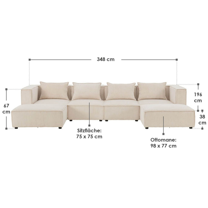 Modulares Sofa Domas XXL - Wohnlandschaft