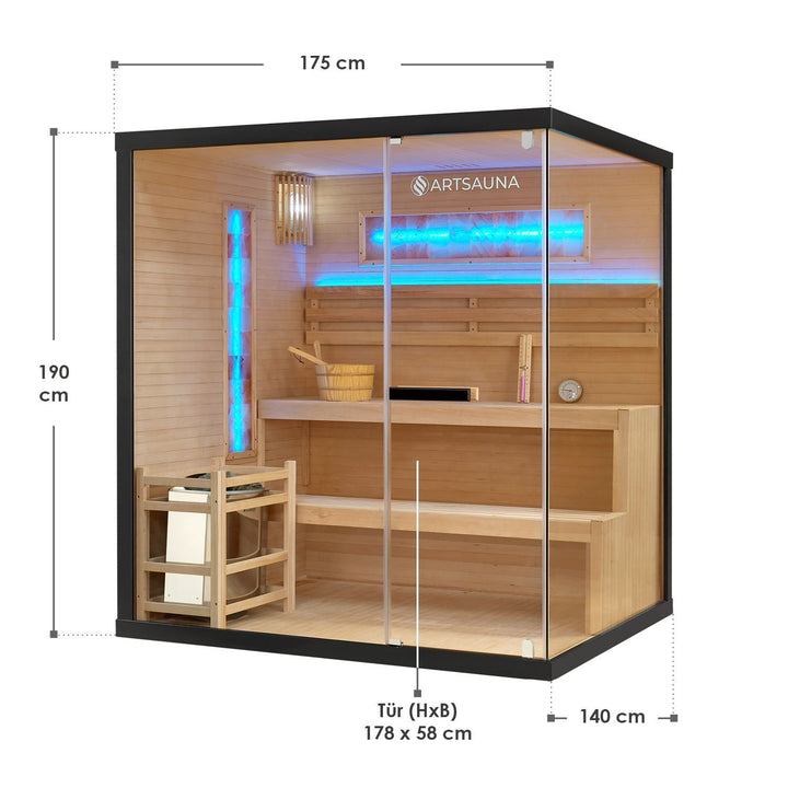 Traditionelle Sauna Vantaa - Schwarz