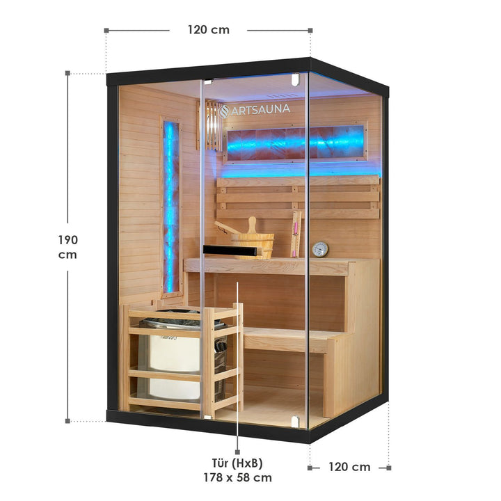 Traditionelle Sauna Vantaa - Schwarz