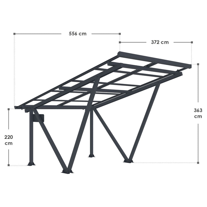 Solarcarport Gestell SunLuxe - 4100 Watt