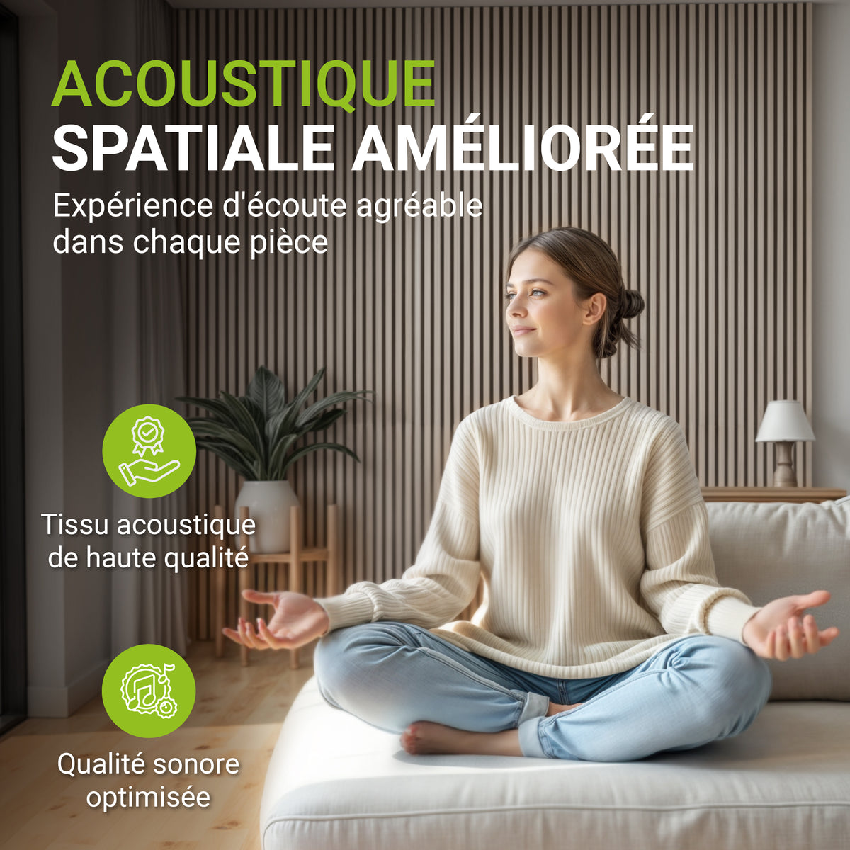 Akustikpaneele Holzoptik 4er Set