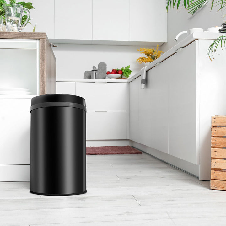 Runder Mülleimer mit Sensor