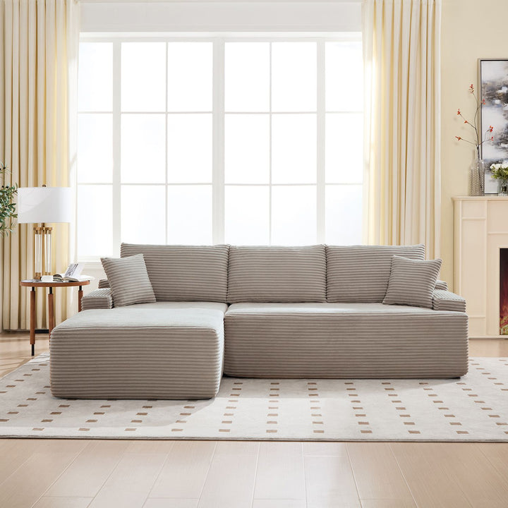Sofa Coredo mit Cord Bezug & Dekokissen