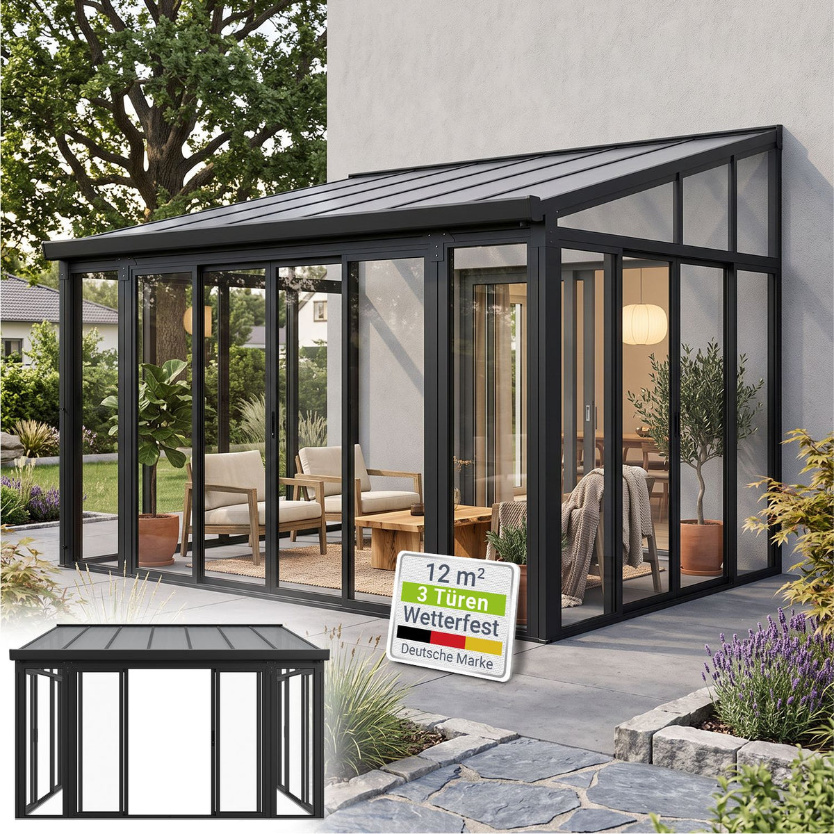 Wintergarten mit Acryl-Verglasung