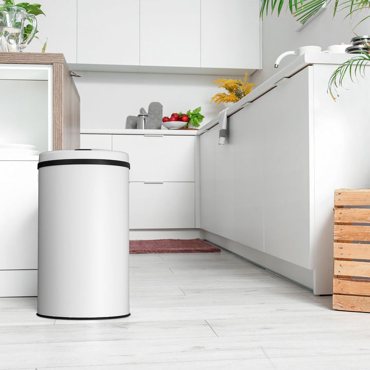 Runder Mülleimer mit Sensor