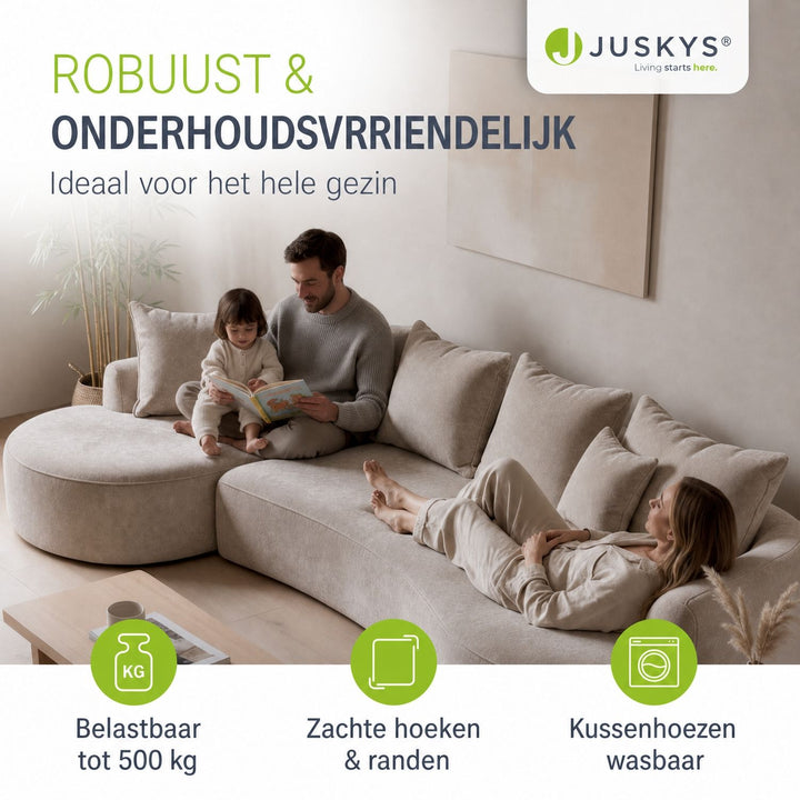 Sofa Tirano mit Ottomane & Dekokissen