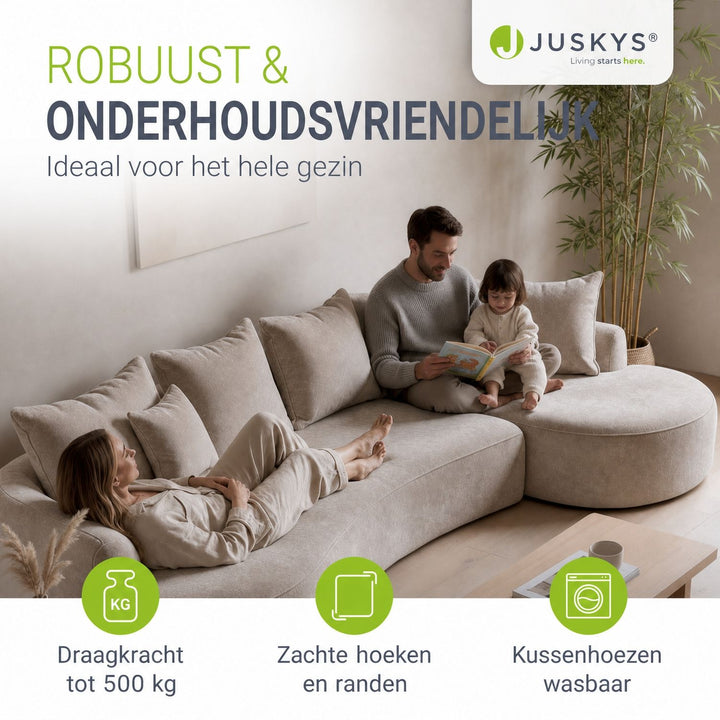 Sofa Tirano mit Ottomane & Dekokissen