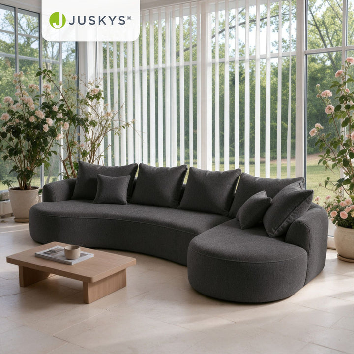 Sofa Tirano mit Ottomane & Dekokissen