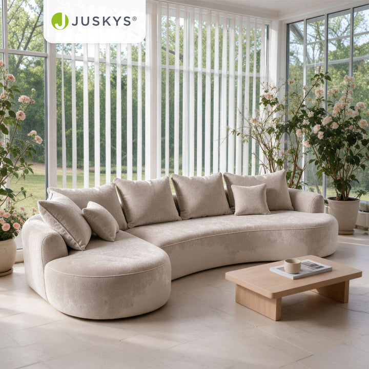 Sofa Tirano mit Ottomane & Dekokissen